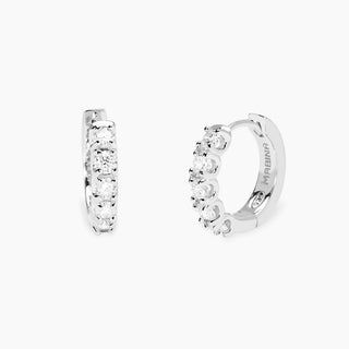 Orecchini a cerchio con diamanti lab-grown 0,07 carati  - MABINA My Diamond