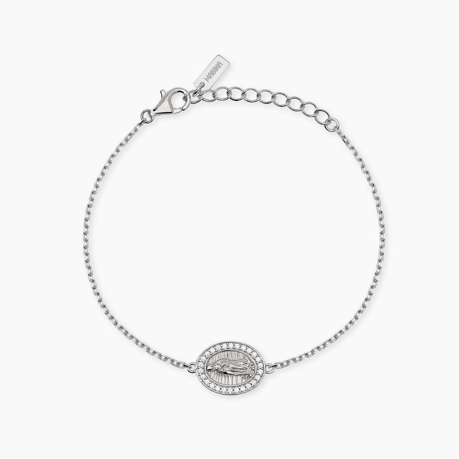 Bracciale in argento con Madonnina LADY MADONNA - Mabina Gioielli