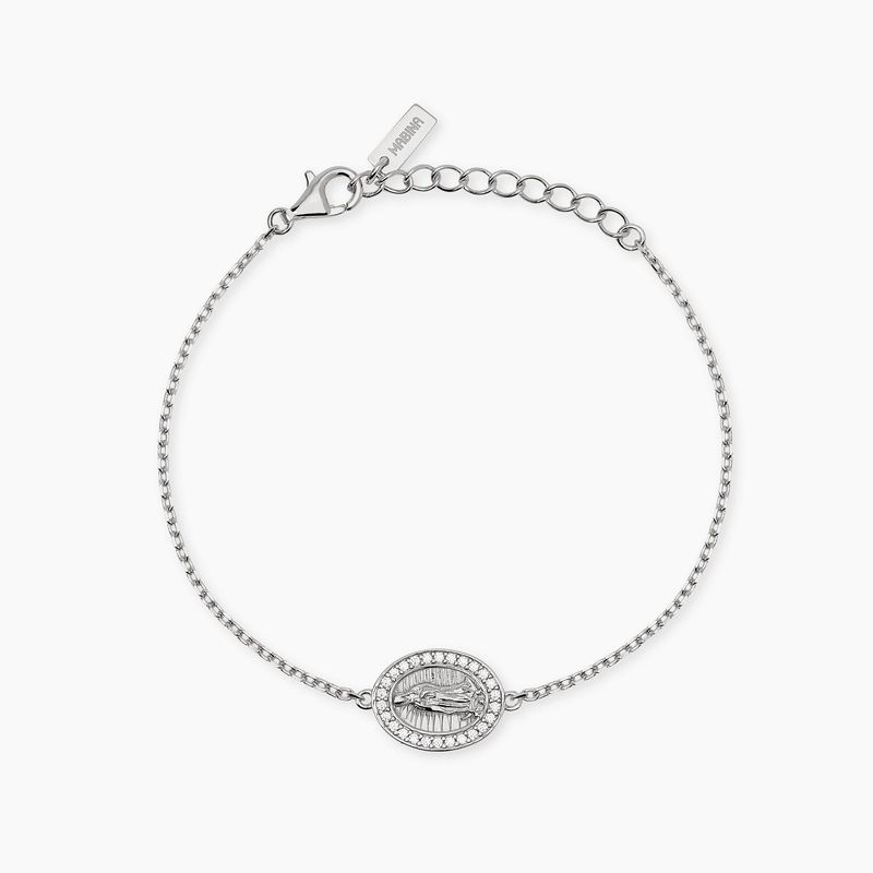 Bracciale in argento con Madonnina LADY MADONNA - Mabina Gioielli