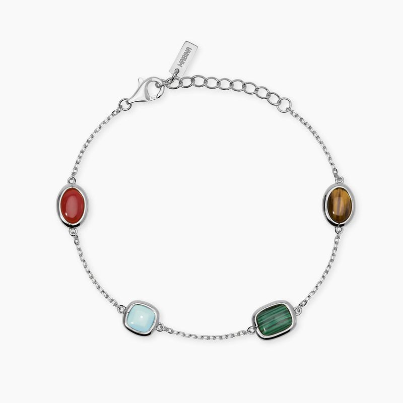 Bracciale in argento con pietre multicolor GIULIETTA - Mabina Gioielli