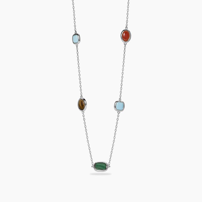 Girocollo in argento con pietre multicolor GIULIETTA - Mabina Gioielli