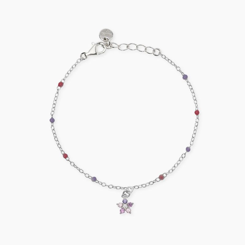 Bracciale multicolor bambina con fiore FUN FLOWER - Mabina Gioielli