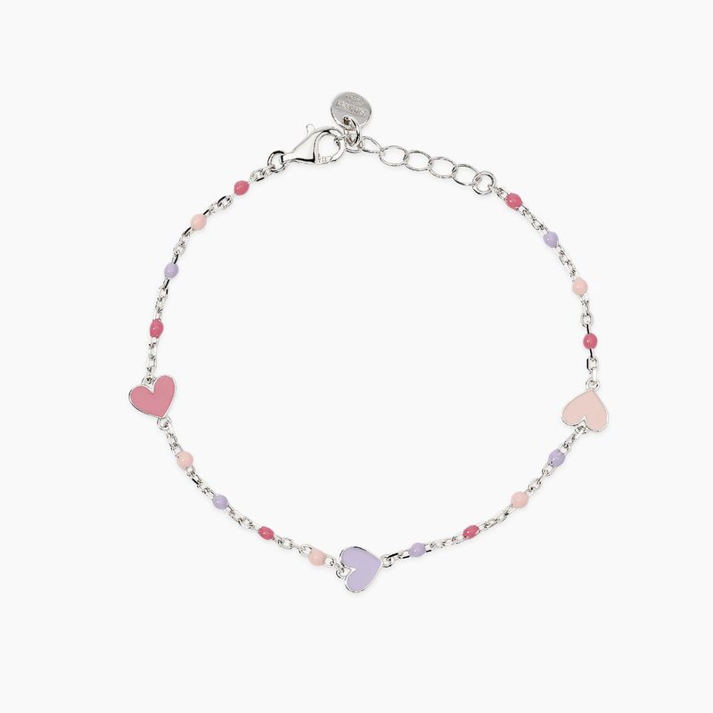 Bracciale baby multicolor con cuori MON AMOUR - Mabina Gioielli