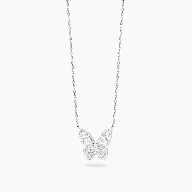 Girocollo con farfalla in pavé zirconi BATTITO D'ALI - Mabina Gioielli