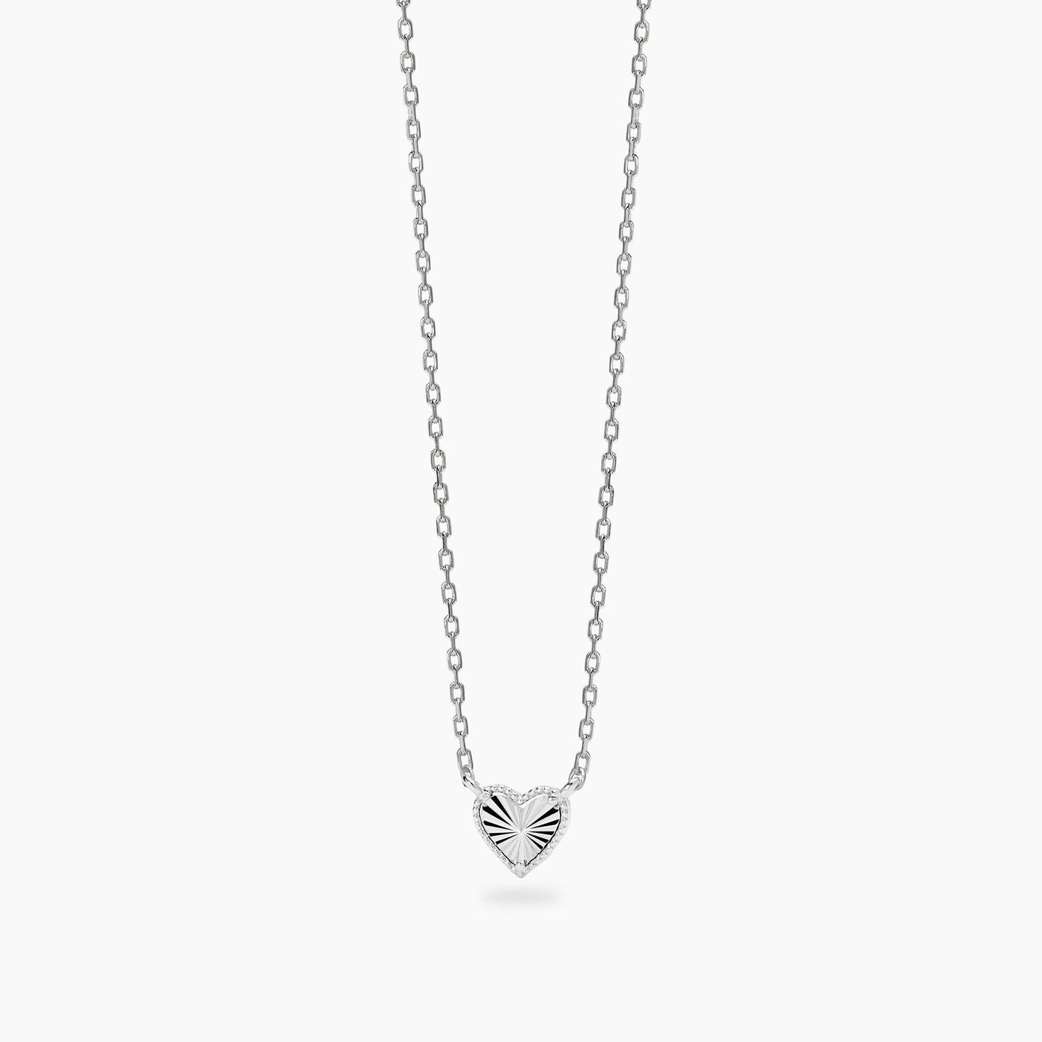 Girocollo in argento con catena forzatina e cuore VOILÀ - Mabina Gioielli