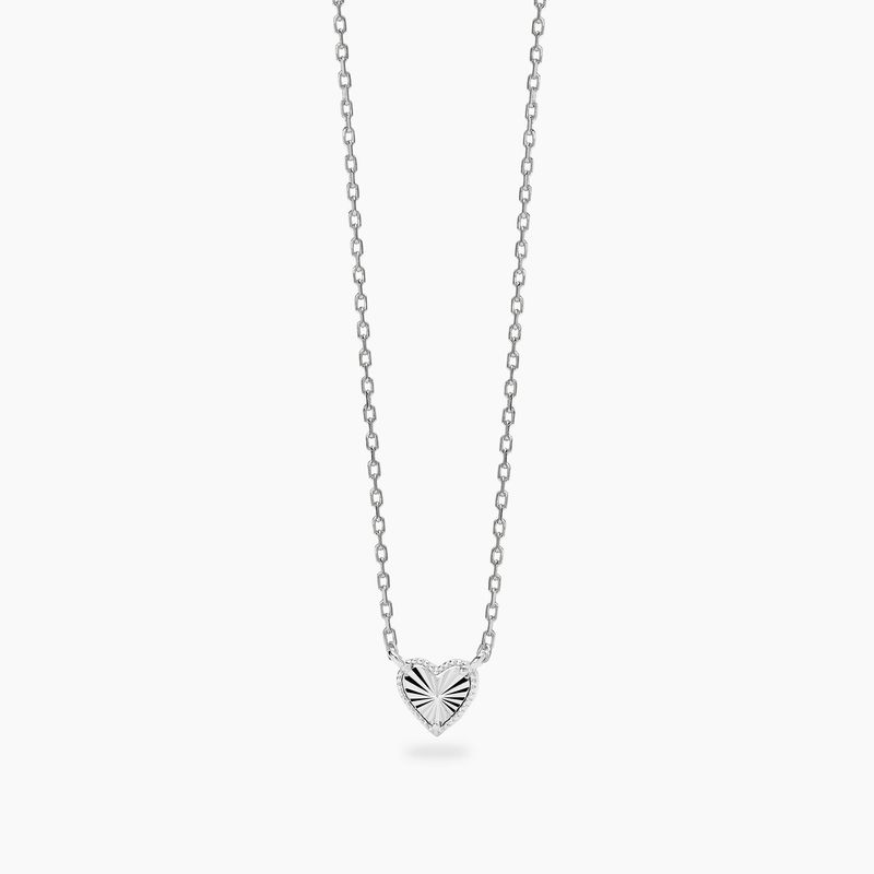 Girocollo in argento con catena forzatina e cuore VOILÀ - Mabina Gioielli