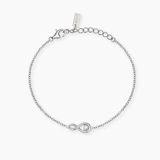 Bracciale con infinito e diamante lab-grown 0,06 carati  - MABINA My Diamond