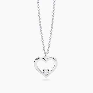 Girocollo con cuore e diamante lab-grown 0,075 carati  - MABINA My Diamond