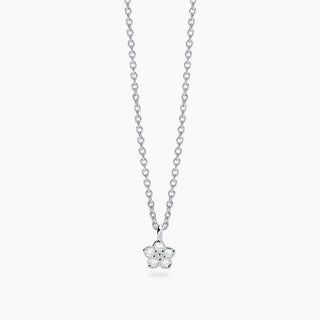 Girocollo con fiore in diamanti lab-grown 0,016 carati  - MABINA My Diamond