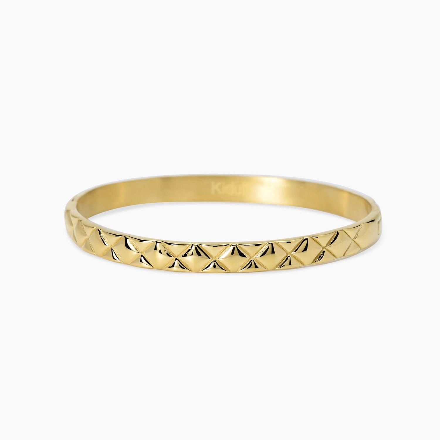 Bracciale bangle matelassé in dorato - Style 75 Kidult
