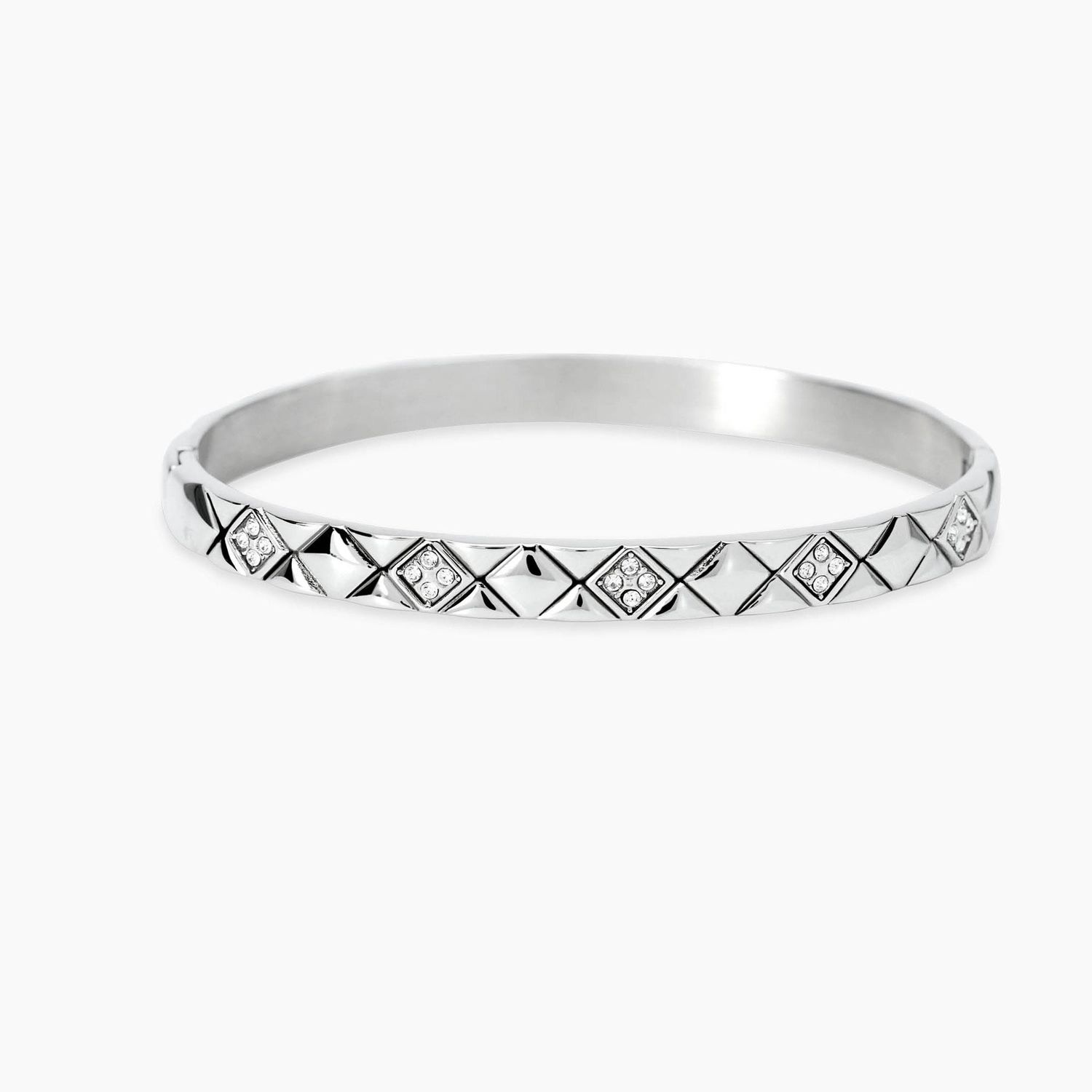 Bracciale bangle matelassé in acciaio - Style 75 Kidult