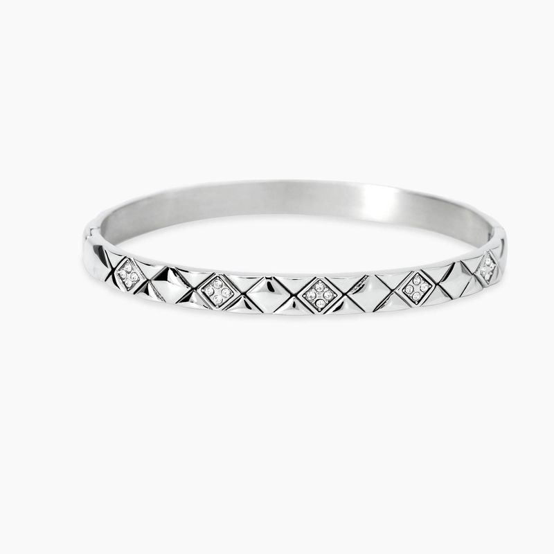 Bracciale bangle matelassé in acciaio - Style 75 Kidult