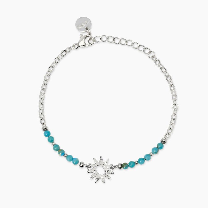 Bracciale con diaspro azzurro e sole - Style 68 Kidult