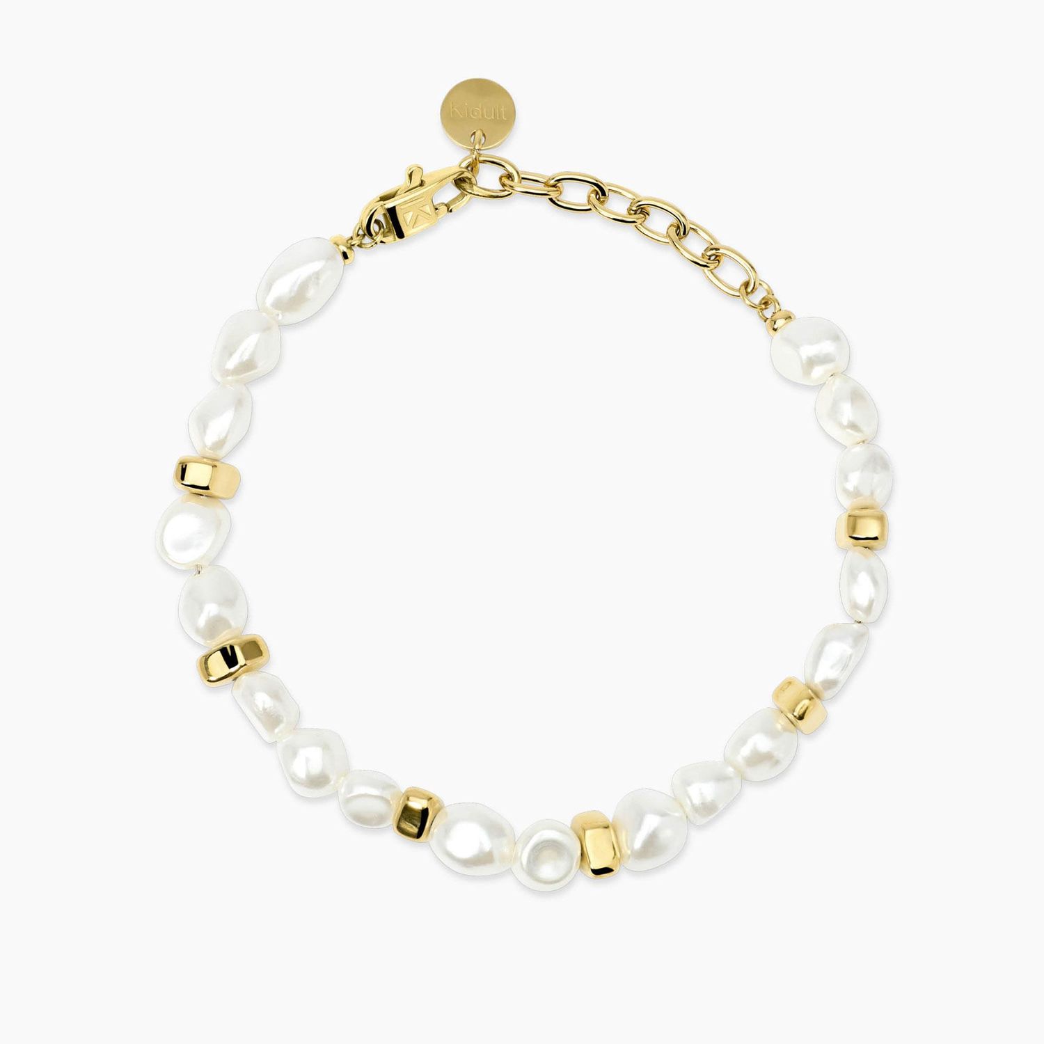 Bracciale dorato con perle conchiglia - Style 70 Kidult