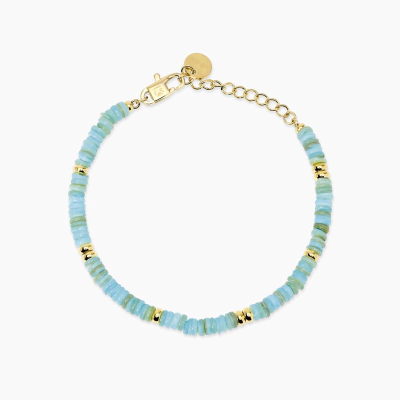 Bracciale regolabile con conchiglie azzurre - Style 78 Kidult