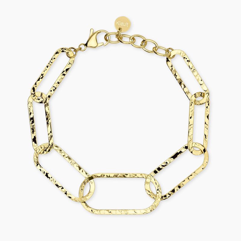 Bracciale con maglie dorate martellate - Style 83 Kidult