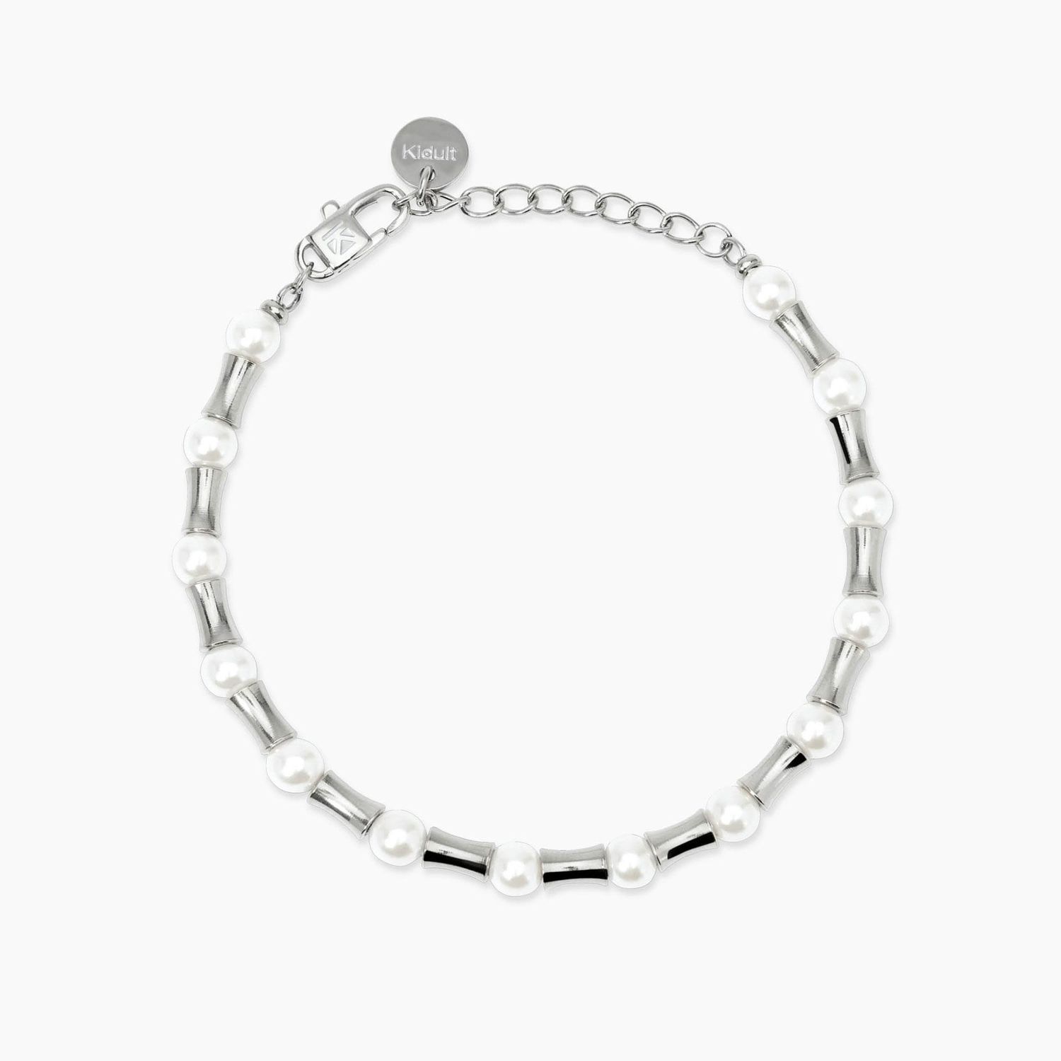 Bracciale con elementi bambù e perle conchiglia - Style 79 Kidult Bracciale con elementi bambù e perle conchiglia - Style 79 Kidult