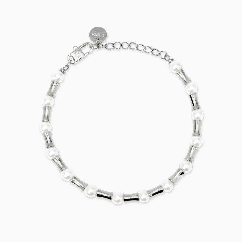 Bracciale con elementi bambù e perle conchiglia - Style 79 Kidult