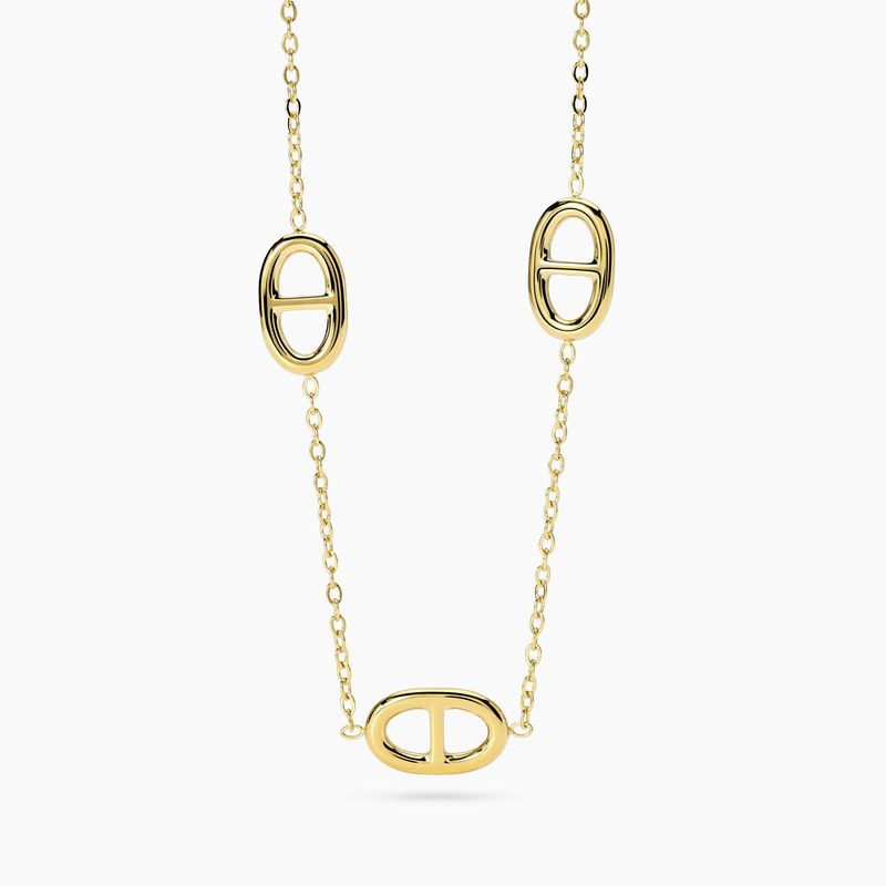 Girocollo con staffe in acciaio dorato - Style 84 Kidult