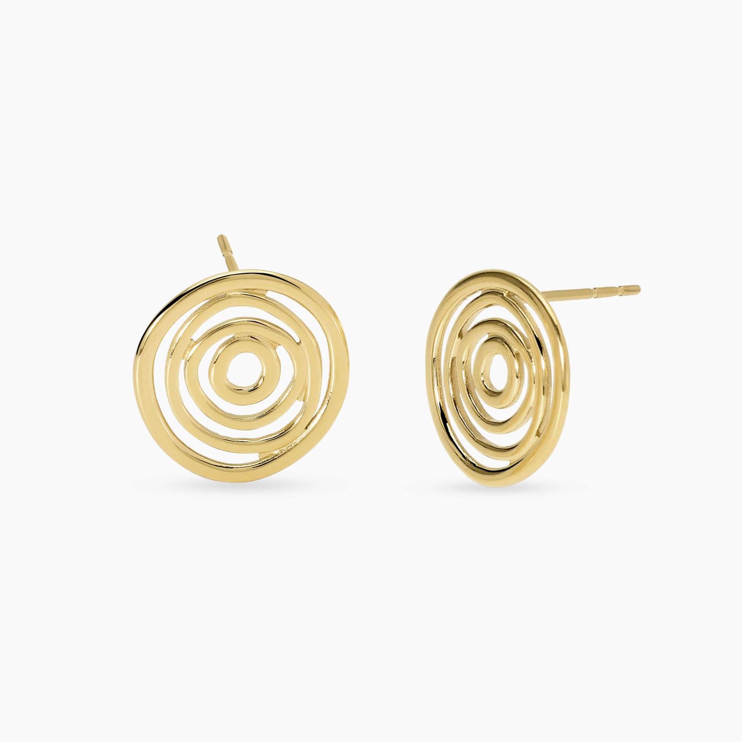 Orecchini vortice in acciaio dorato - Style 63 Kidult