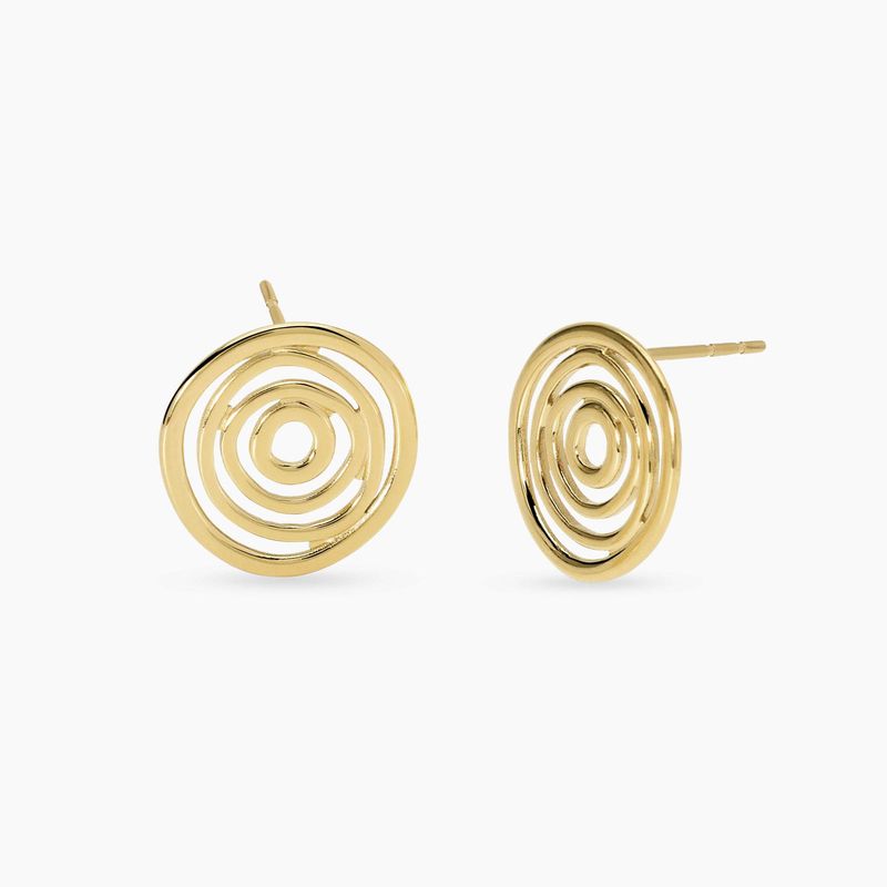 Orecchini vortice in acciaio dorato - Style 63 Kidult
