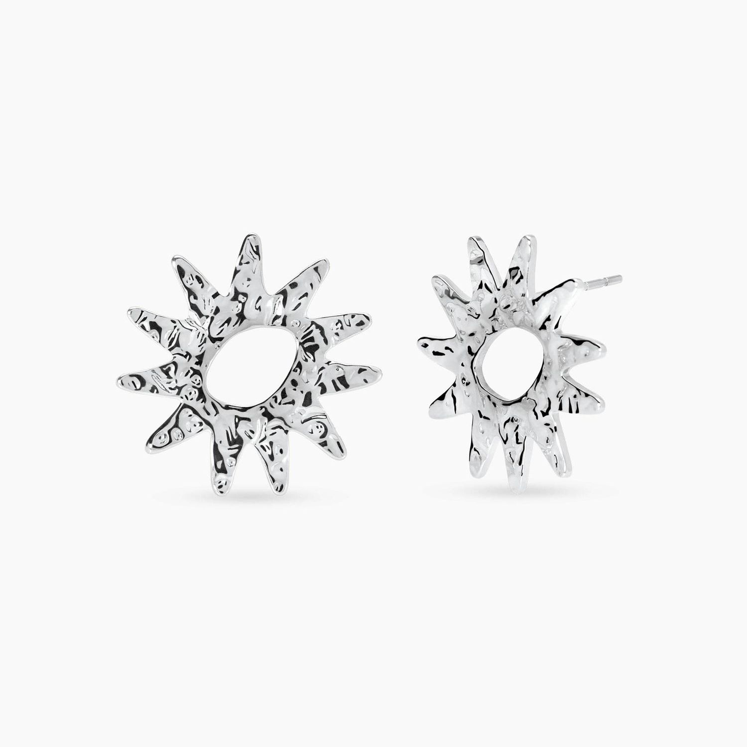 Orecchini sole effetto martellato - Style 68 Kidult