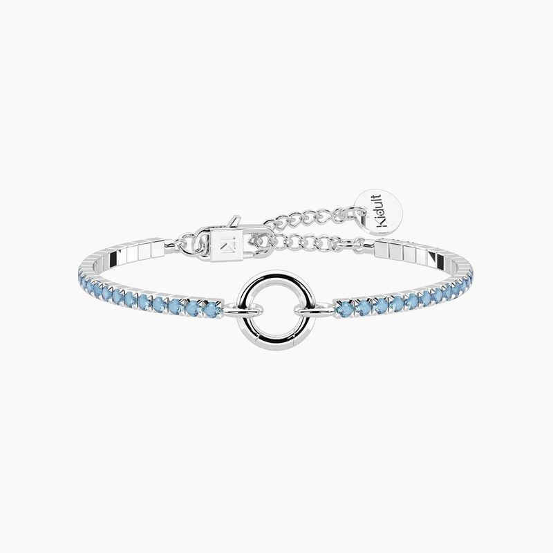Bracciale tennis componibile con cristalli azzurri - Duetto Kidult
