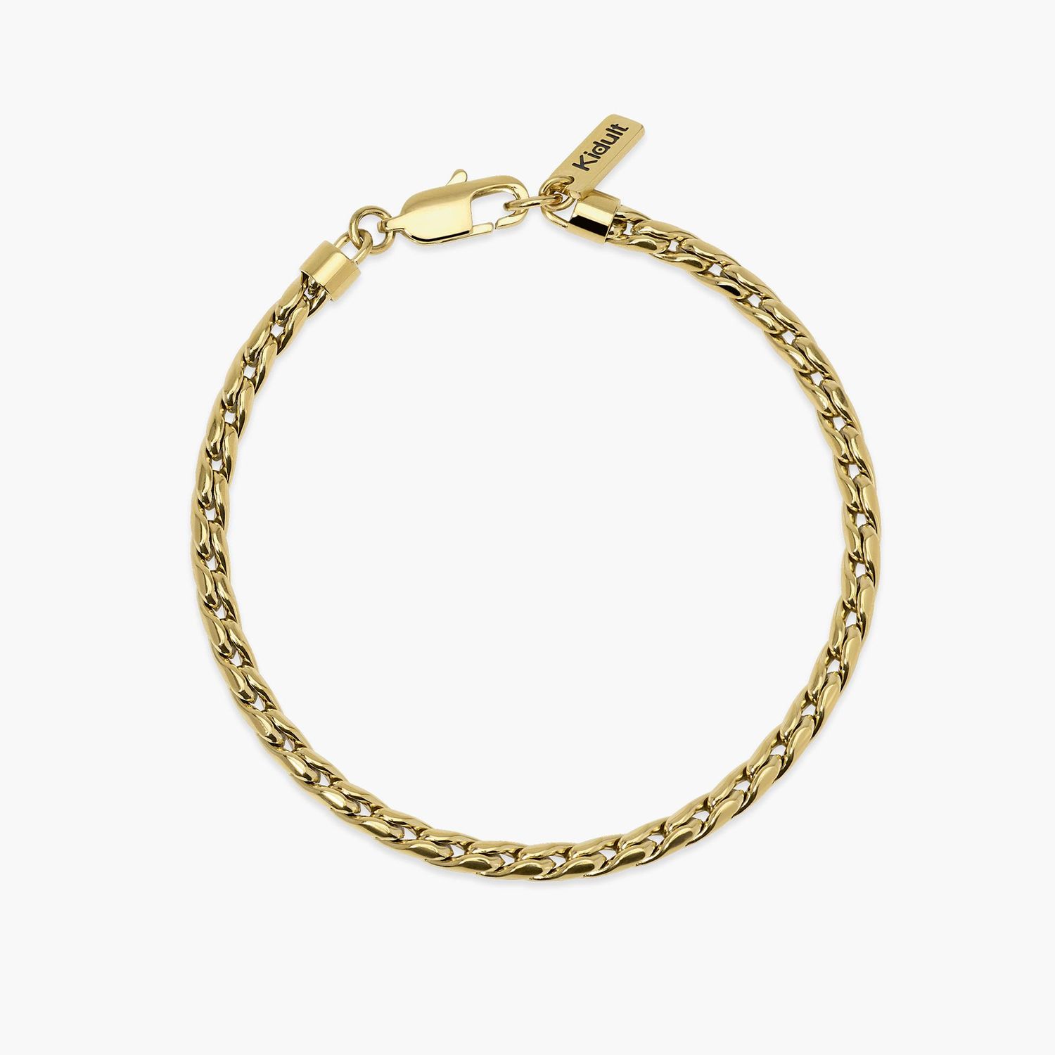 Bracciale in acciaio dorato con catena cardano - Style 34 Kidult