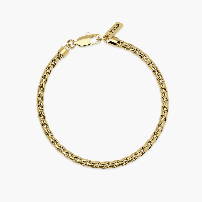 Bracciale in acciaio dorato con catena cardano - Style 34 Kidult