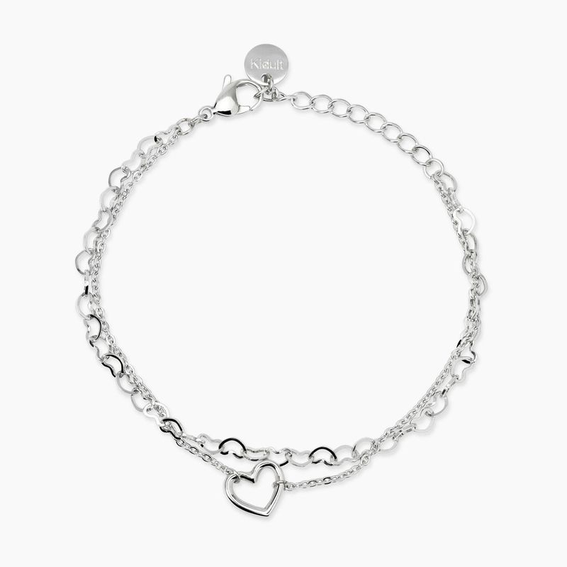 Bracciale doppia catena e cuore - Style 64 Kidult