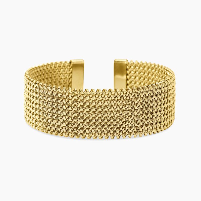 Bracciale cuff dorato con maglia mesh - Style 61 Kidult