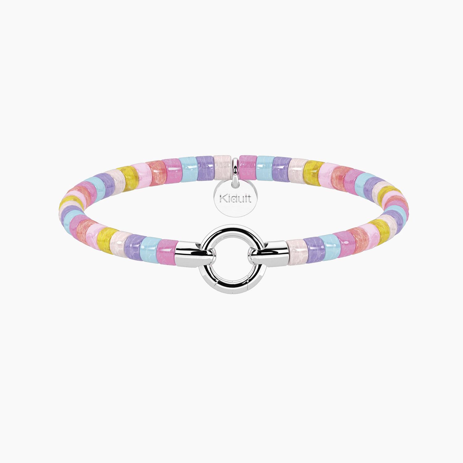 Bracciale componibile con conchiglie multicolor striate - Collage Kidult