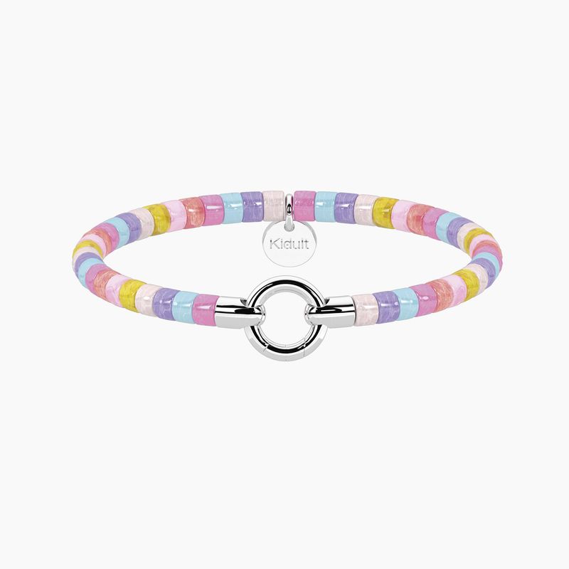 Bracciale componibile con conchiglie multicolor striate - Collage Kidult