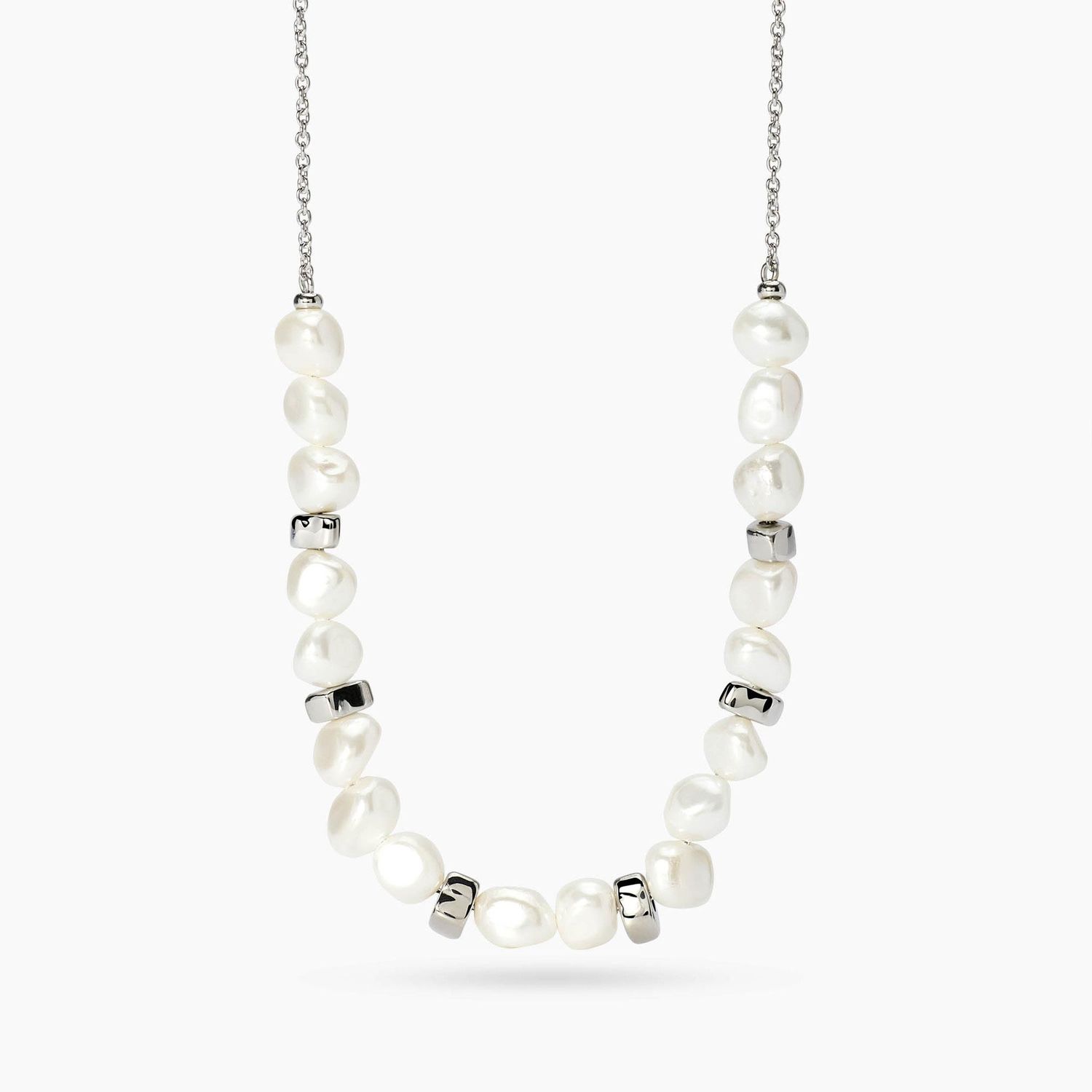 Girocollo in acciaio e perle conchiglia - Style 70 Kidult