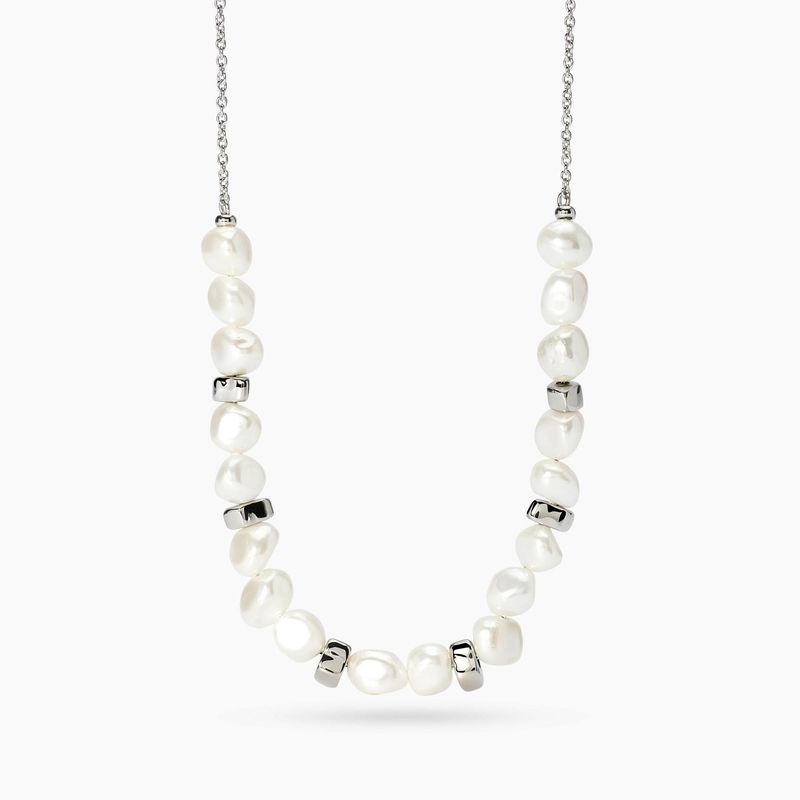 Girocollo in acciaio e perle conchiglia - Style 70 Kidult