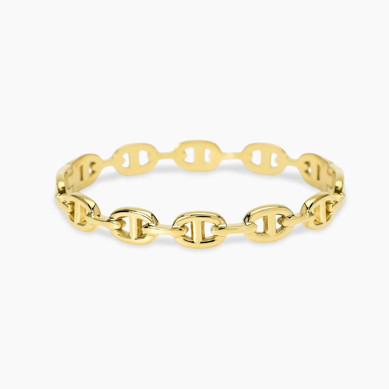 Bracciale bangle dorato con elementi staffa - Style 84 Kidult