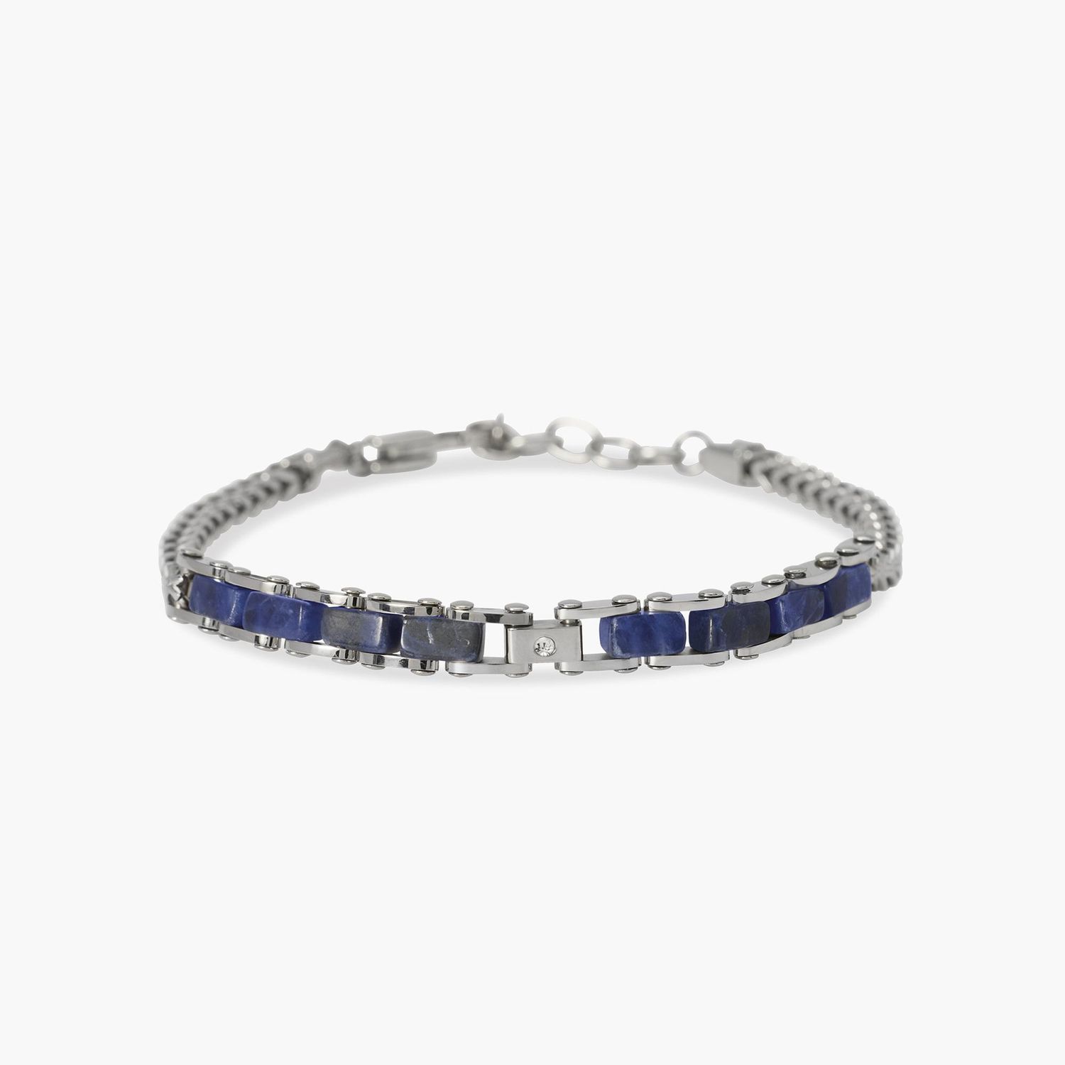 Bracciale con catena franco con sodalite blu - Style 44 Kidult Bracciale con catena franco con sodalite blu - Style 44 Kidult