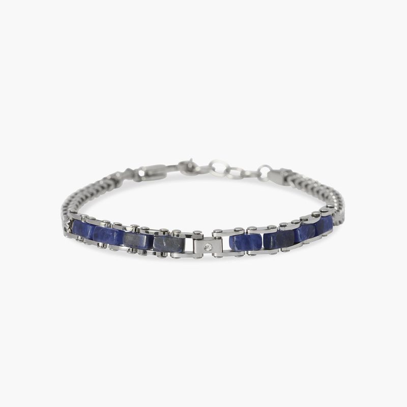 Bracciale con catena franco con sodalite blu - Style 44 Kidult