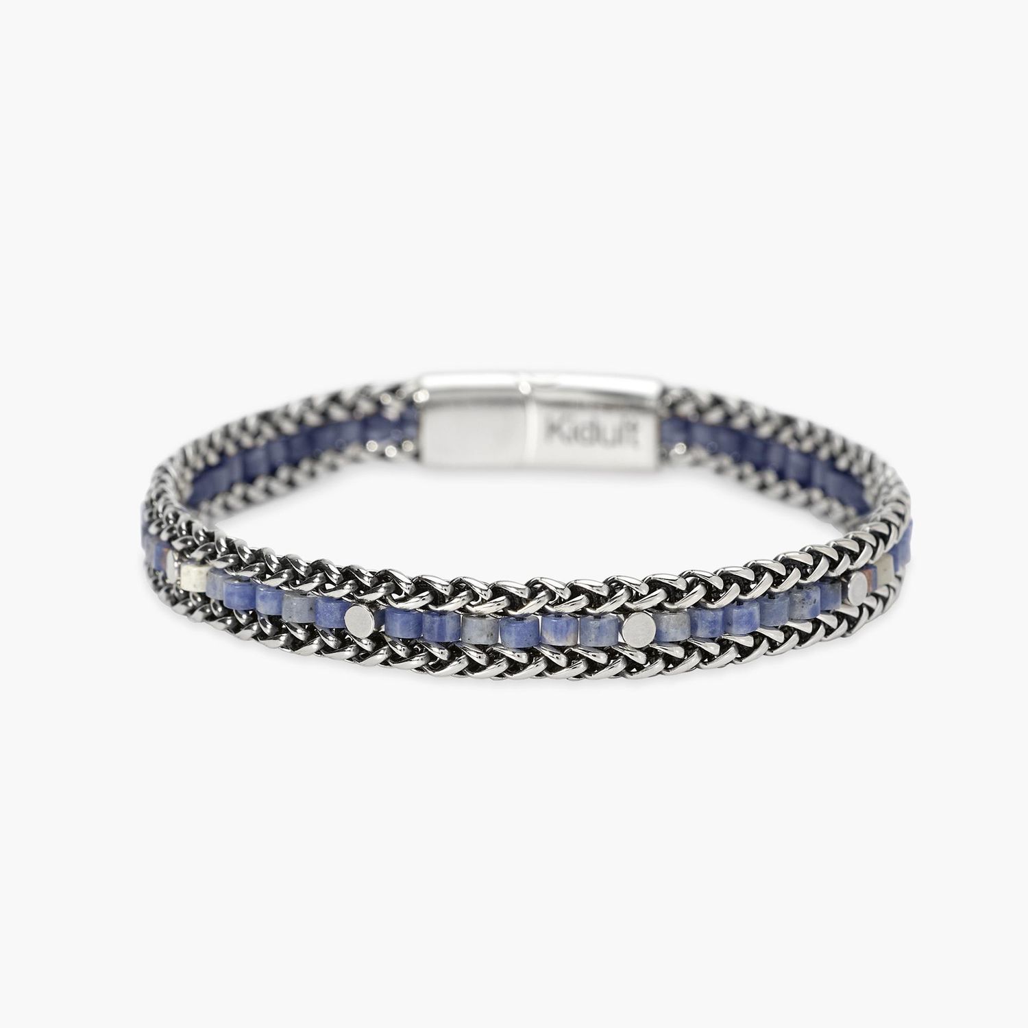Bracciale in acciaio e sodalite blu - Style 45 Kidult