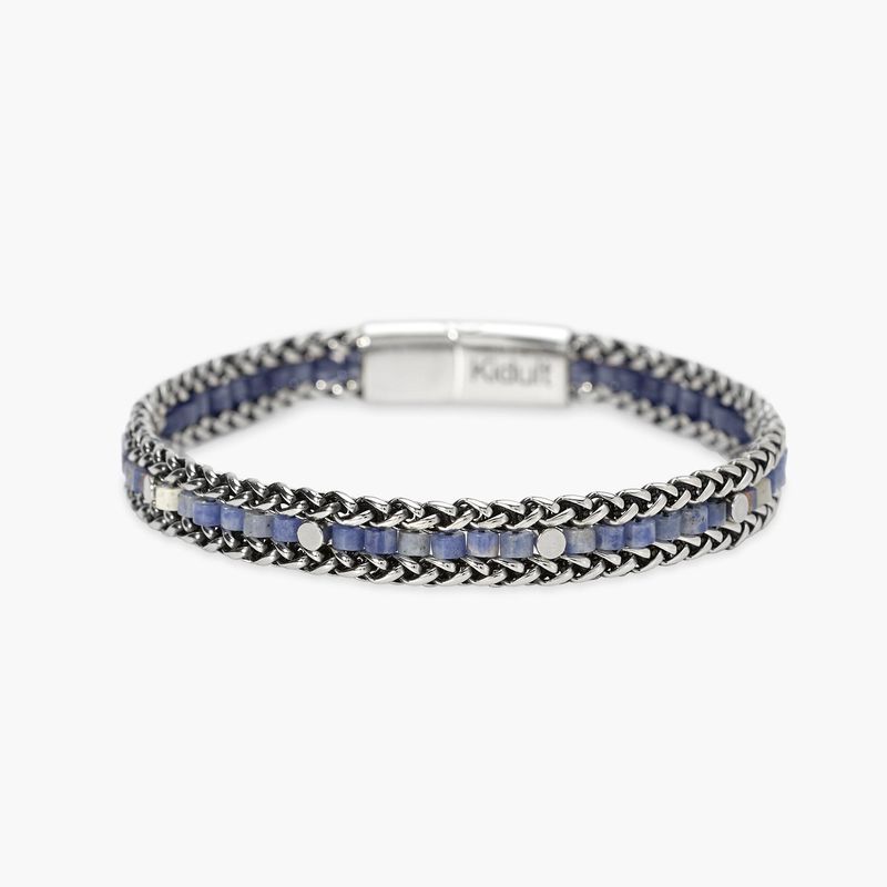 Bracciale in acciaio e sodalite blu - Style 45 Kidult