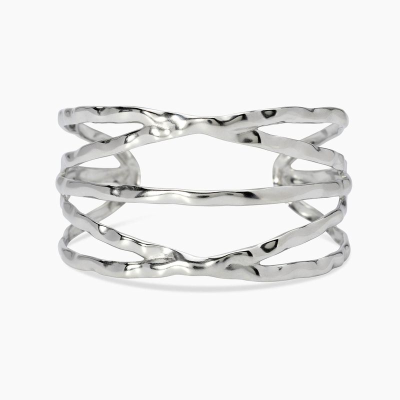 Bracciale cuff in acciaio martellato - Style 73 Kidult