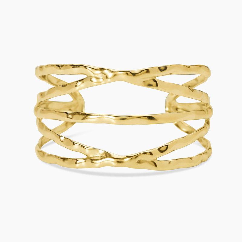 Bracciale cuff in acciaio dorato - Style 73 Kidult