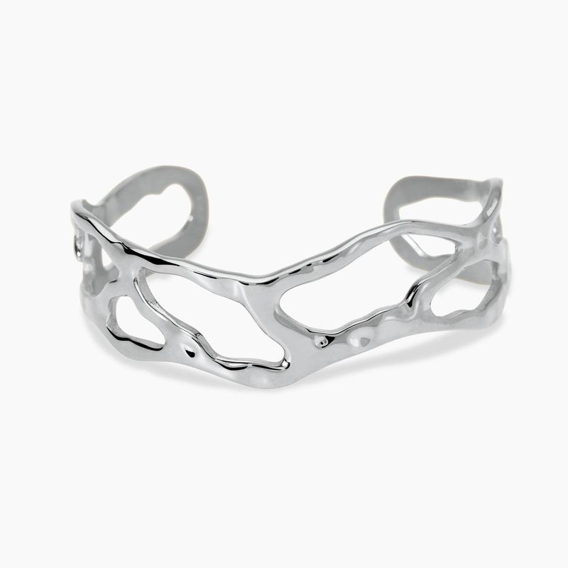 Bracciale cuff in acciaio martellato - Style 73 Kidult