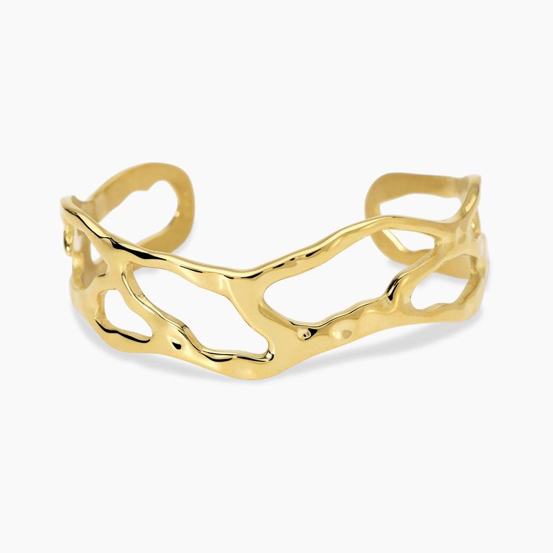 Bracciale cuff in acciaio dorato - Style 73 Kidult