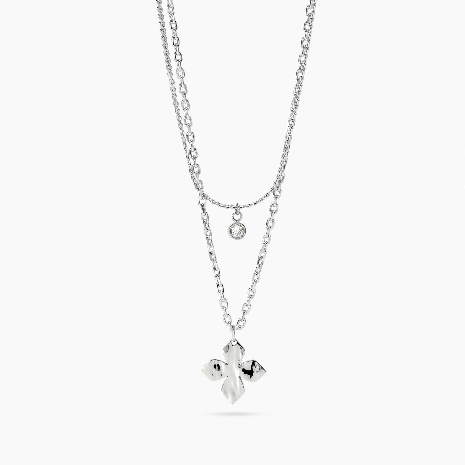 Girocollo con catene e fiore - Style 66 Kidult