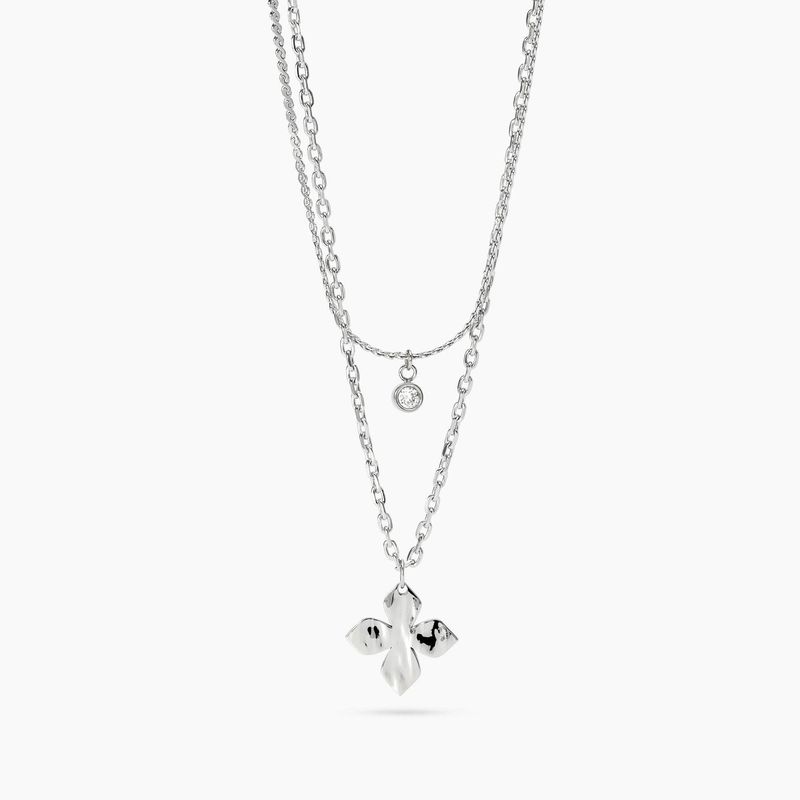 Girocollo con catene e fiore - Style 66 Kidult