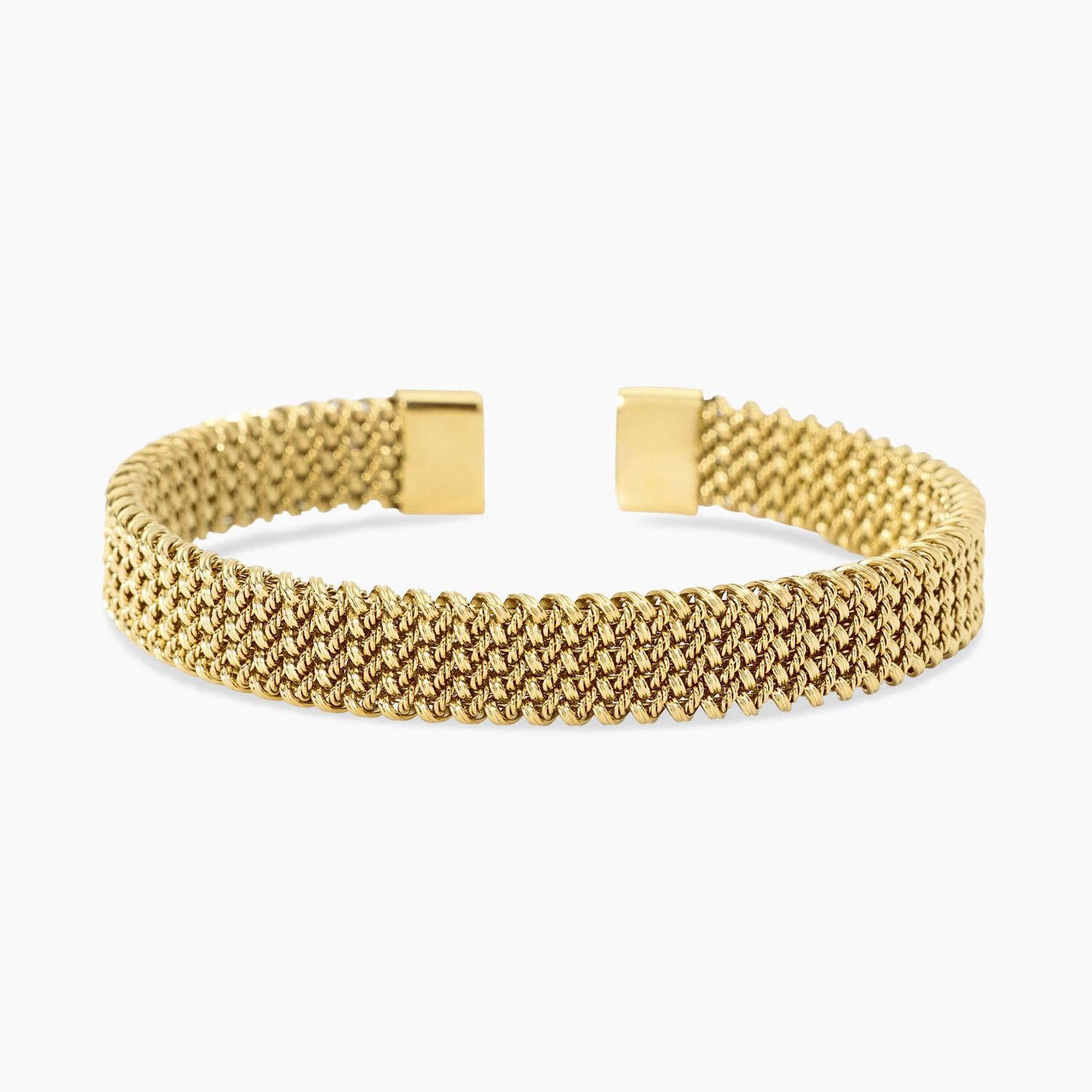 Bracciale cuff dorato con maglia mesh - Style 61 Kidult