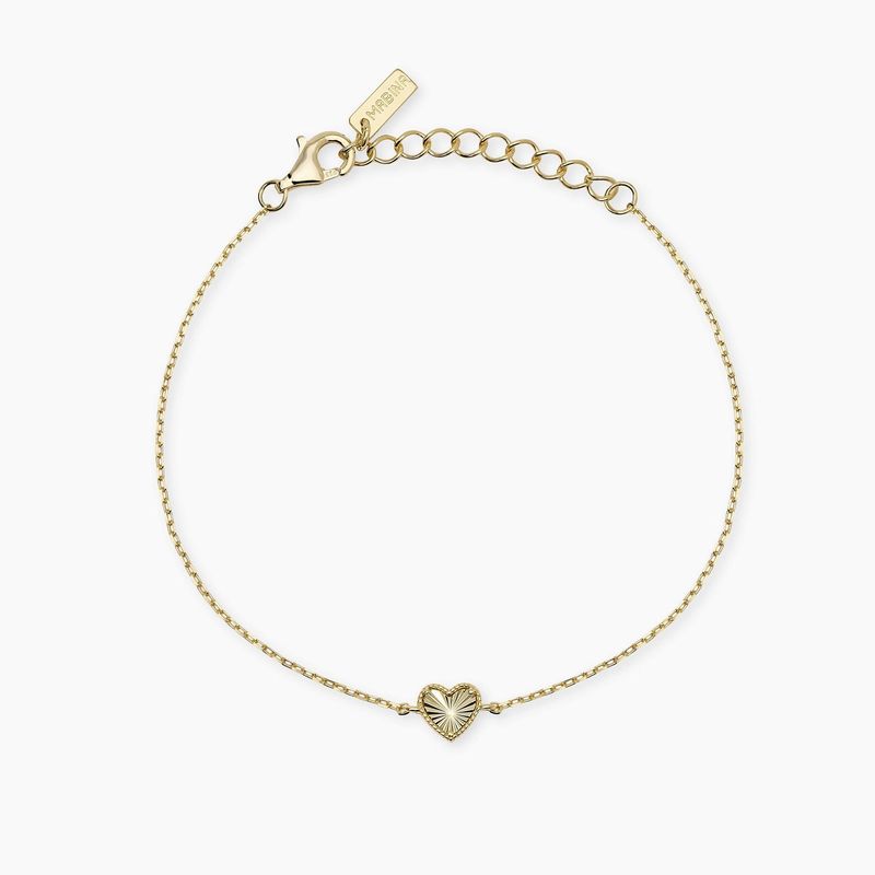 Bracciale in argento dorato con cuore VOILÀ - Mabina Gioielli