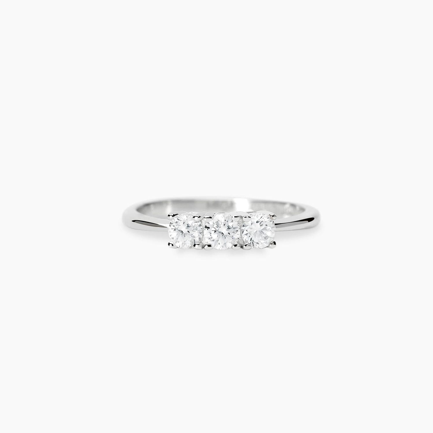 Anello trilogy con diamanti lab-grown 0,15 carati  - MABINA My Diamond