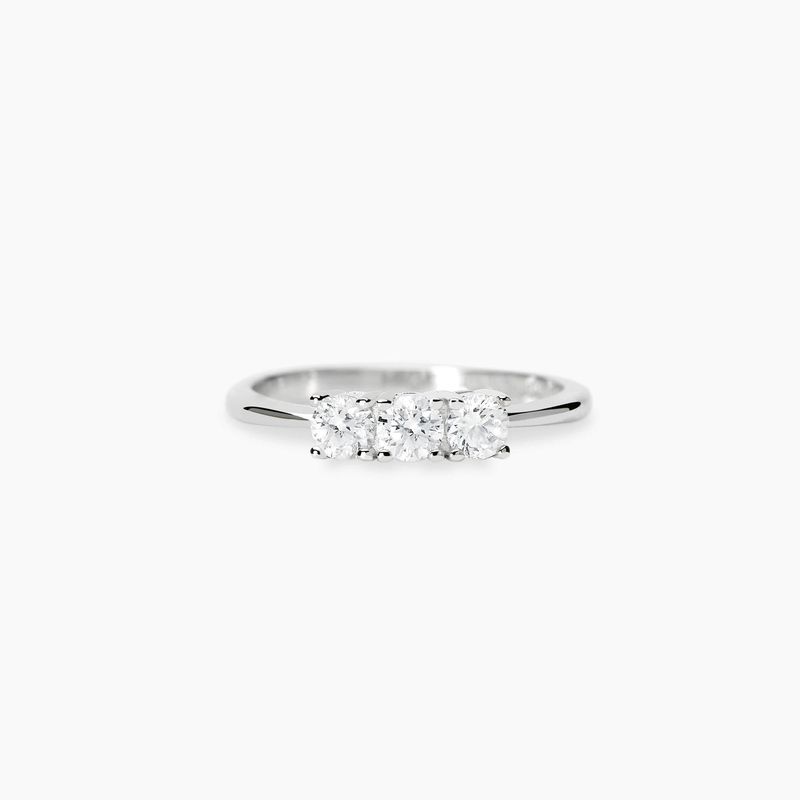 Anello trilogy con diamanti lab-grown 0,15 carati  - MABINA My Diamond